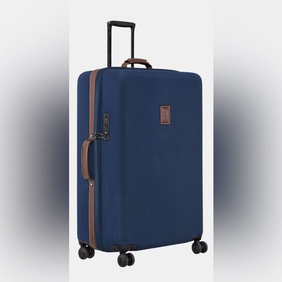 Longchamp boxwood XL blue recycled, canvas suitcase NWT - Picture 1 of 16